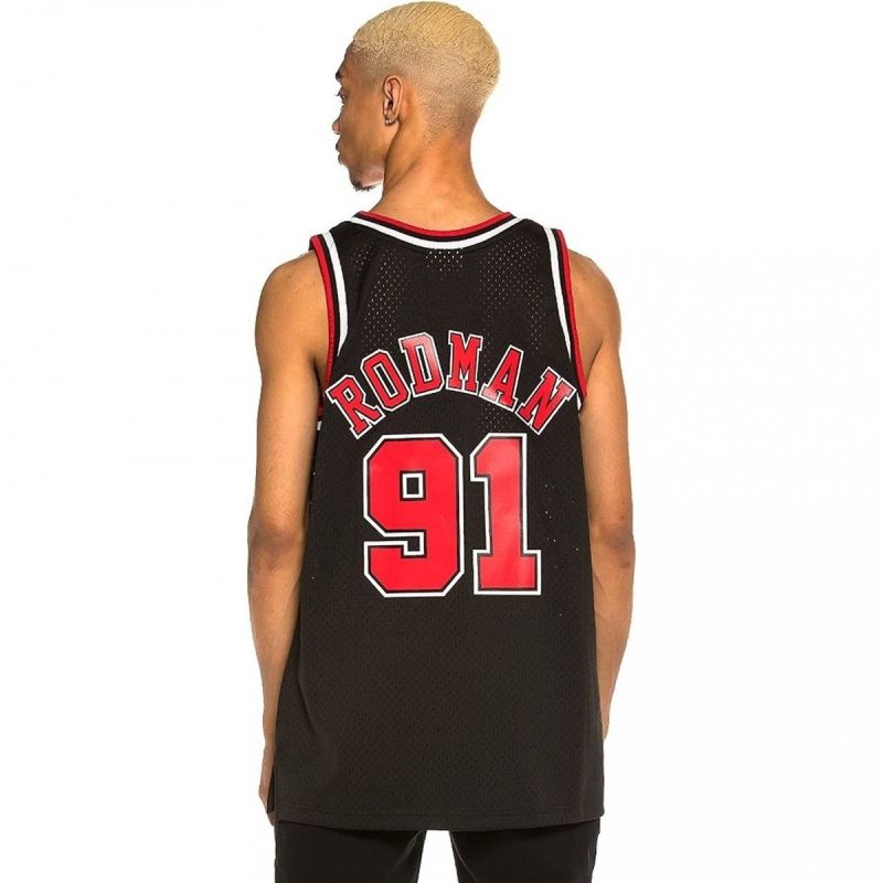 Mitchell & Ness Chicago Bulls NBA Swingman Ausweichtrikot Bulls 97 Dennis Rodman SMJYGS18152-CBUBLCK97DRD – Bild 5