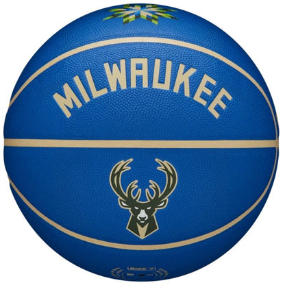 Wilson NBA Team City Collector Milwaukee Bucks Ball WZ4016417ID Basketball – Bild 2