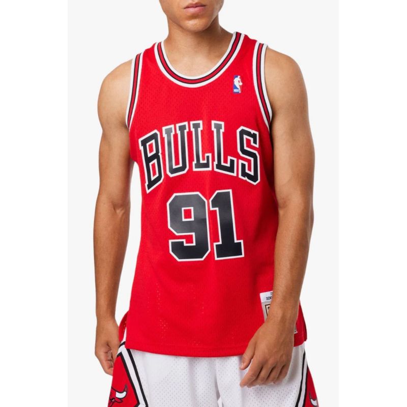 Mitchell & Ness Chicago Bulls NBA Dennis Rodman T-Shirt M SMJYGS18154-CBUSCAR97DRD – Bild 2