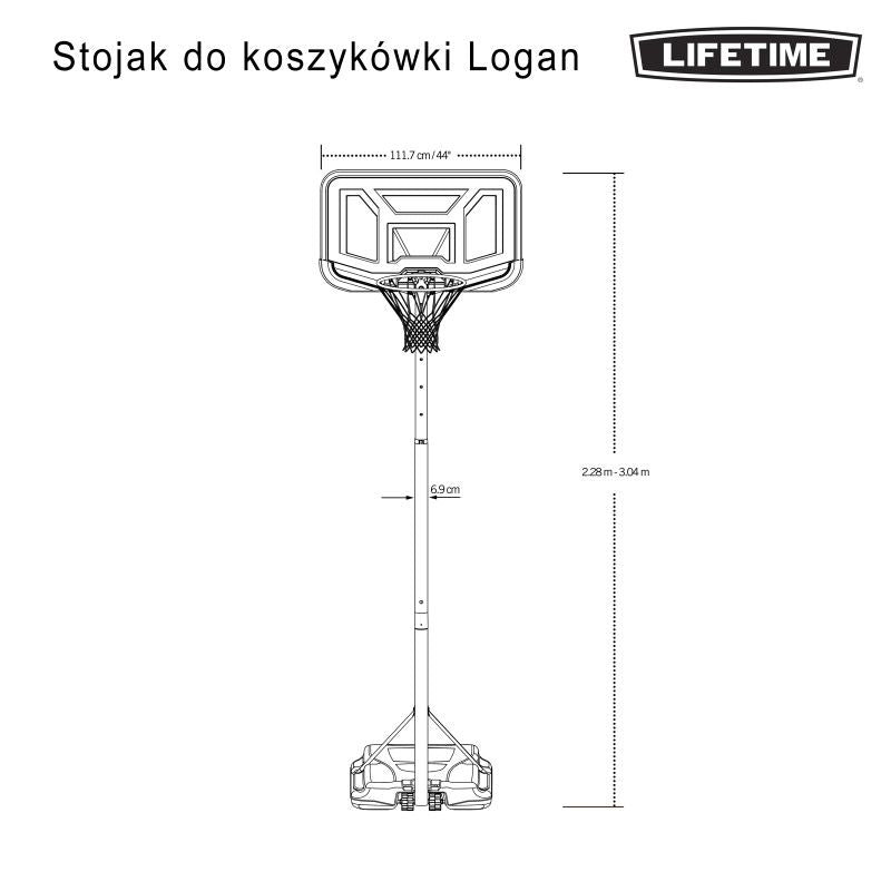 Lifetime 44" LOGAN 90819 Basketballständer – Bild 22
