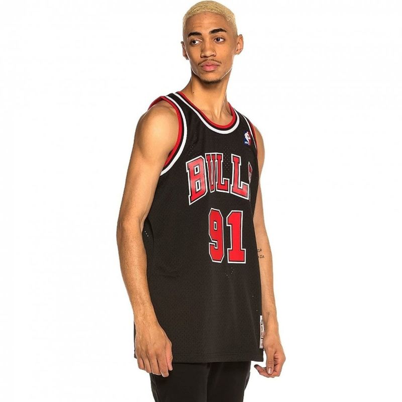 Mitchell & Ness Chicago Bulls NBA Swingman Ausweichtrikot Bulls 97 Dennis Rodman SMJYGS18152-CBUBLCK97DRD – Bild 3